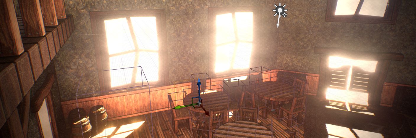 Saloon during the first art pass