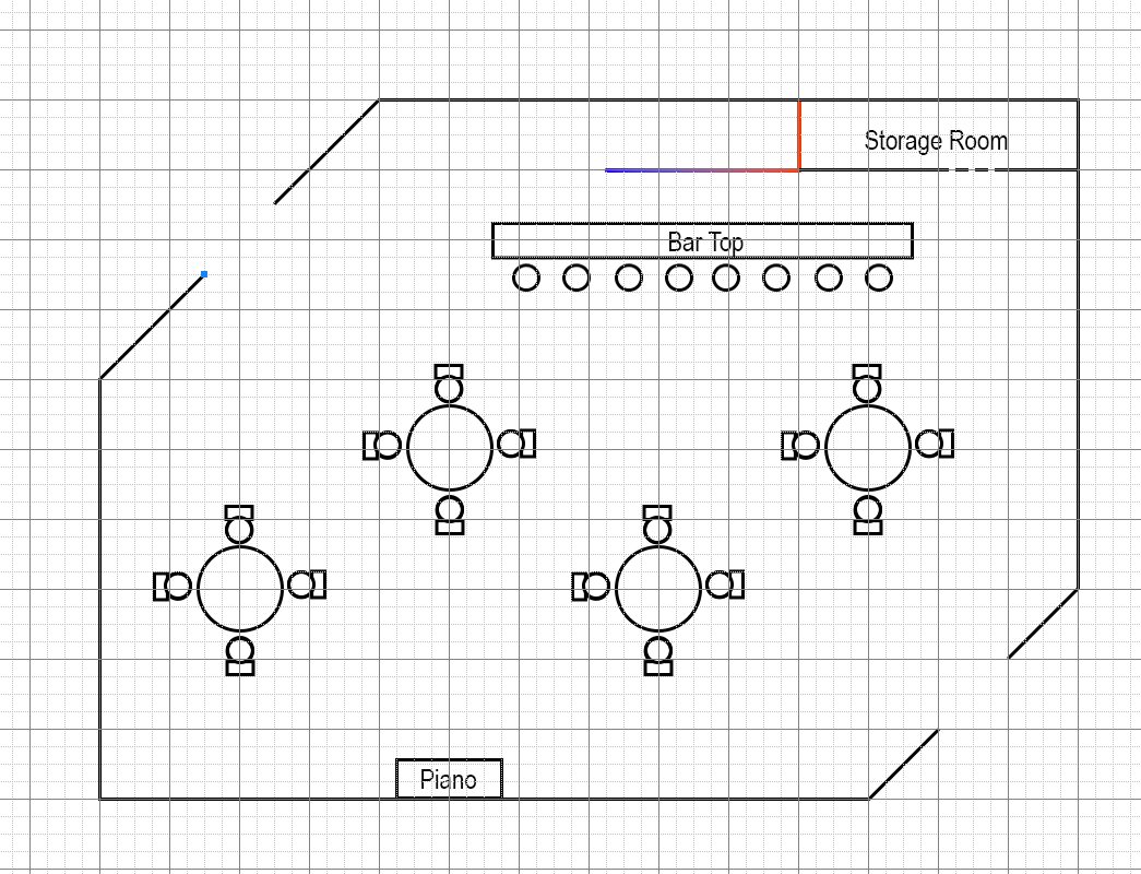 First WIP top-down map of the saloon