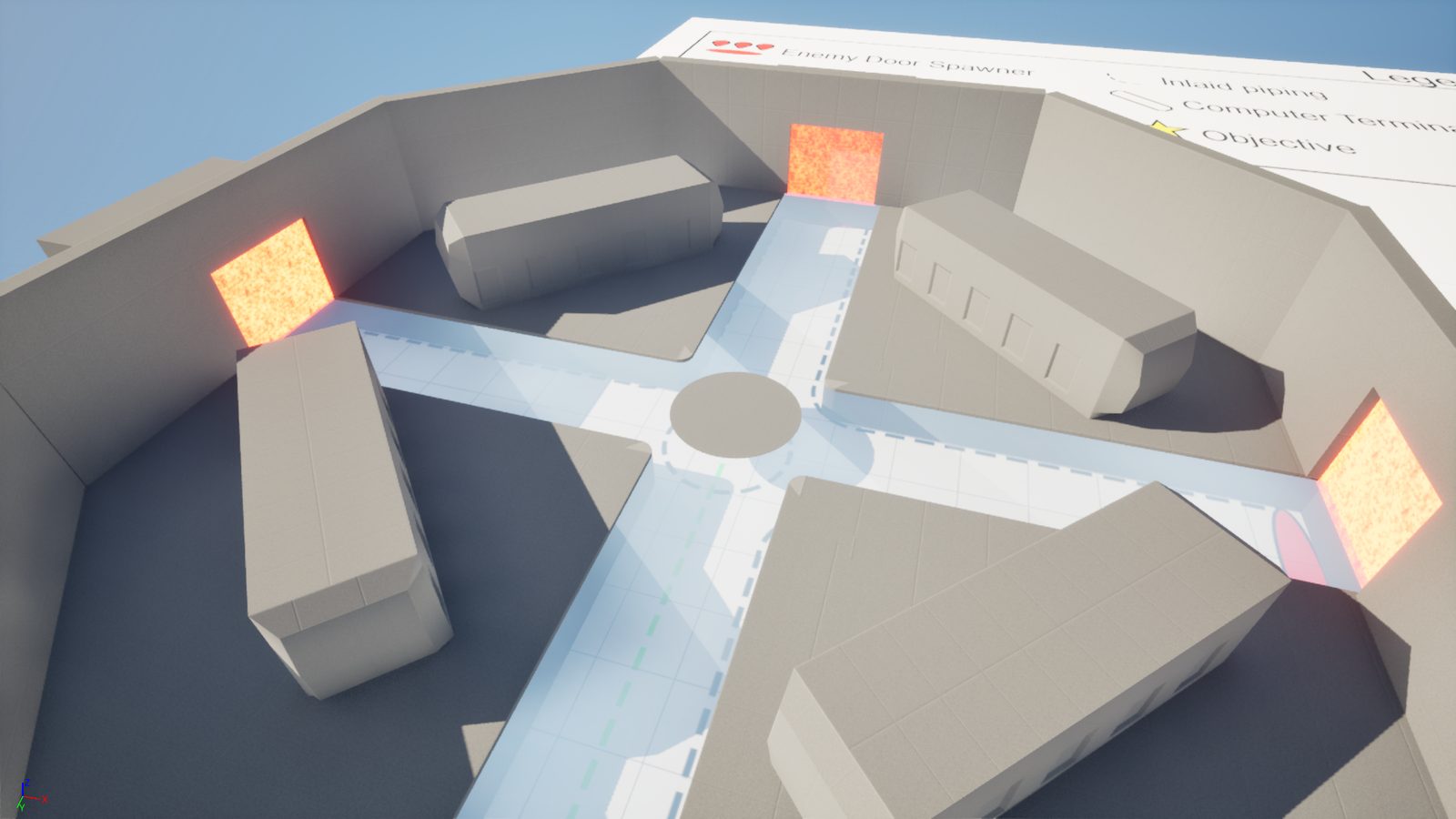 Whitebox of the spaceship hub